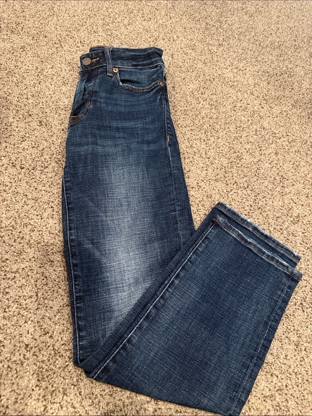 American Eagle Outfitters Men's Straight Jeans - Dark Blue Wash